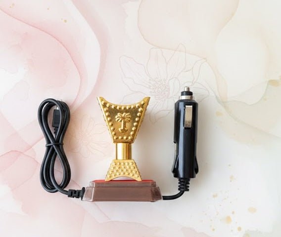 Luxury Gold Electric Car Mabkhara – 12V Portable Bakhoor & Oud Incense Burner