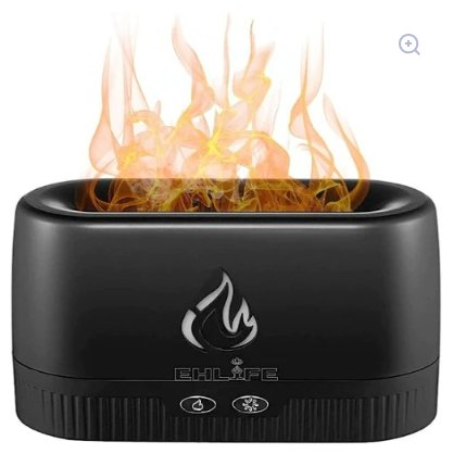 Flame Aroma Diffuser LA-0630-1 - Ultrasonic Humidifier with Realistic Flame Light & Essential Oil Mist