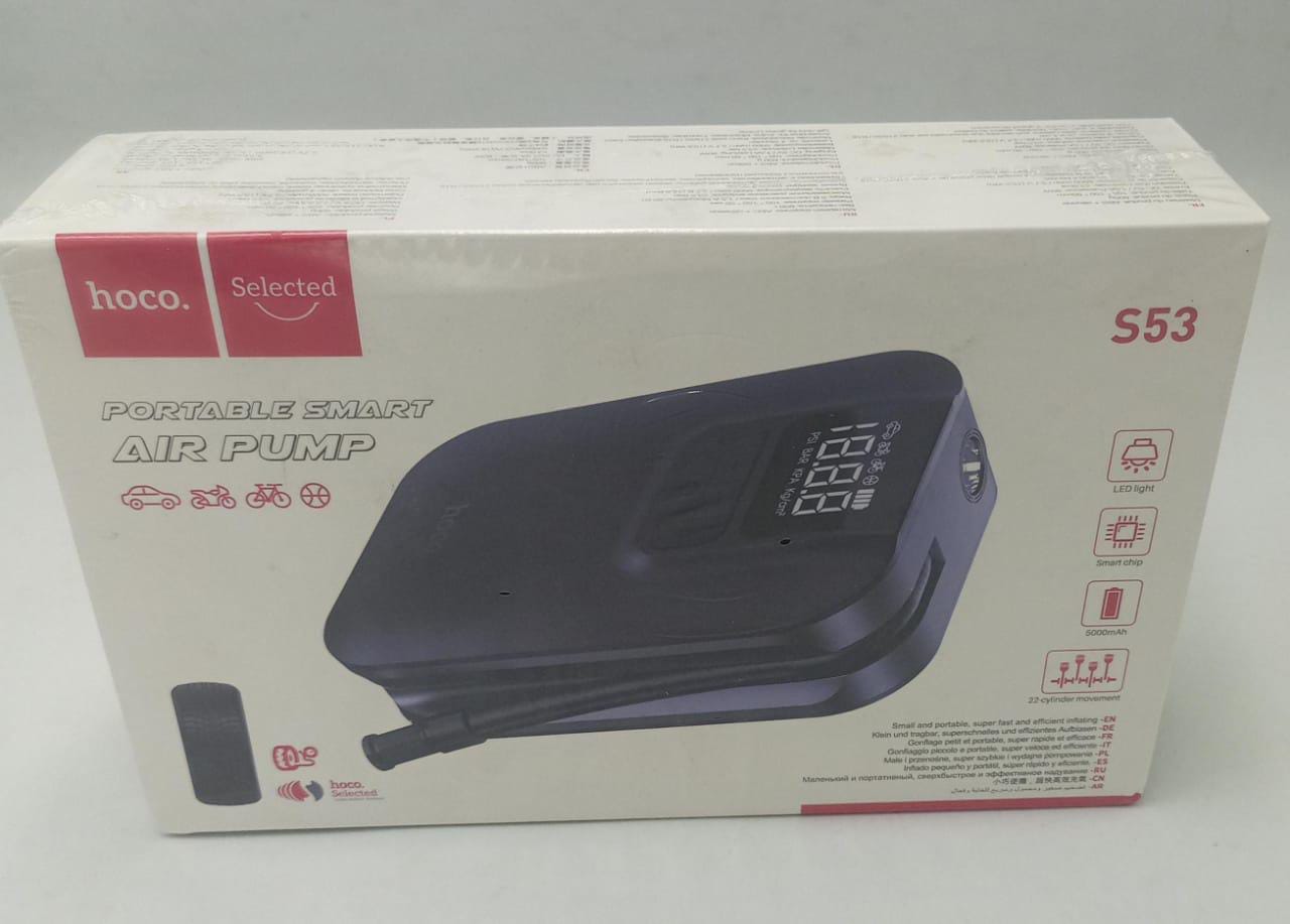 Hoco Portable Smart Air Pump (S53) - 10,000mAh & Jump Start