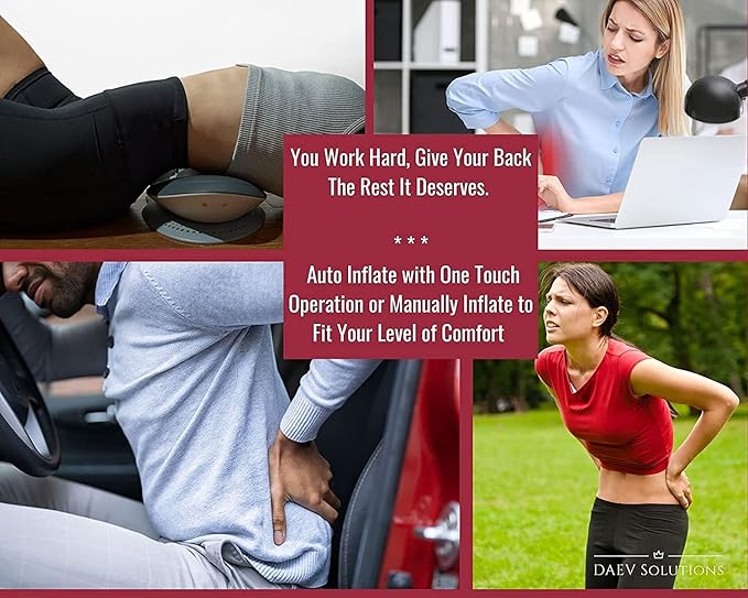 Le MaxHouse Lumbar Massager with Heat, Air Pressure, and Smart Vibration