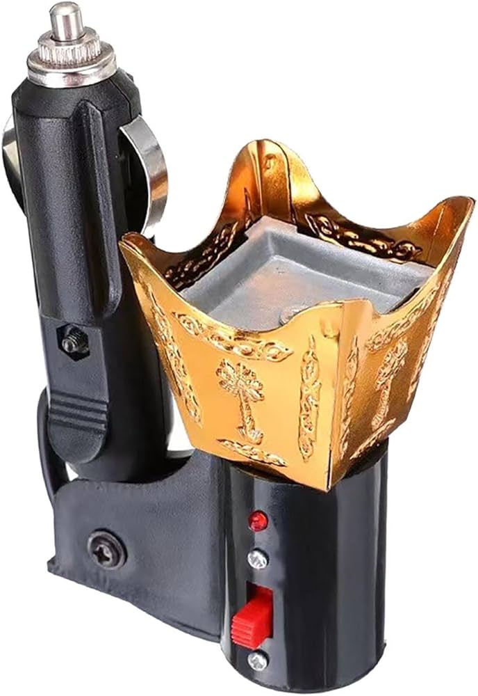 Luxury Portable Electric Car Bakhoor Burner – 12V Flame-Free Mabkhara