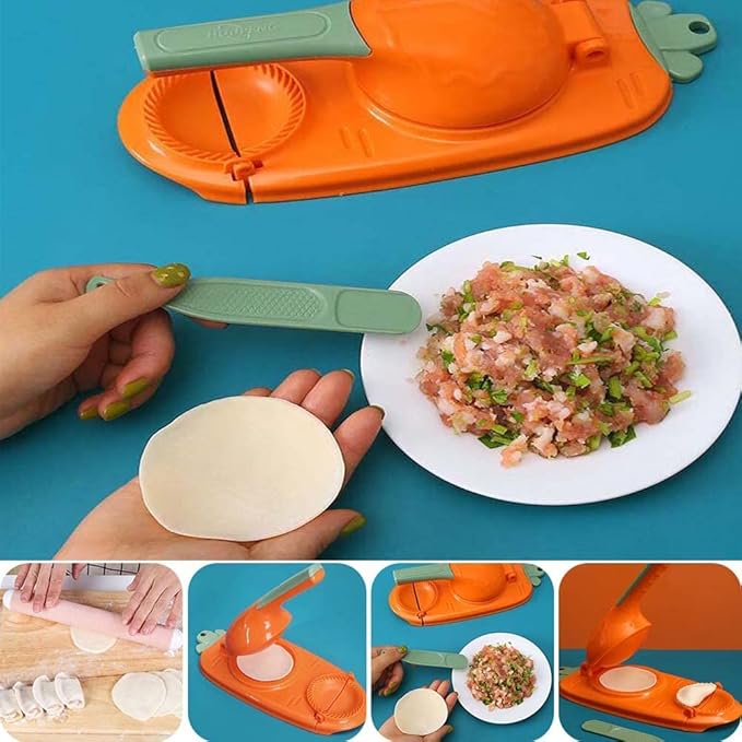 2-in-1 Dumpling Maker | Press & Fold Dumpling Kitchen Tool
