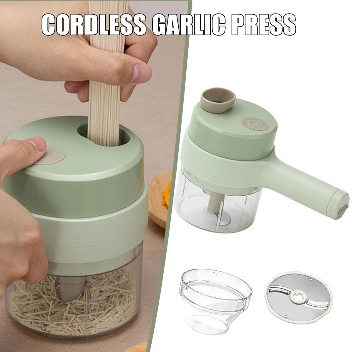 Food Chopper Handheld | Cordless Electric Garlic & Veggie Chopper