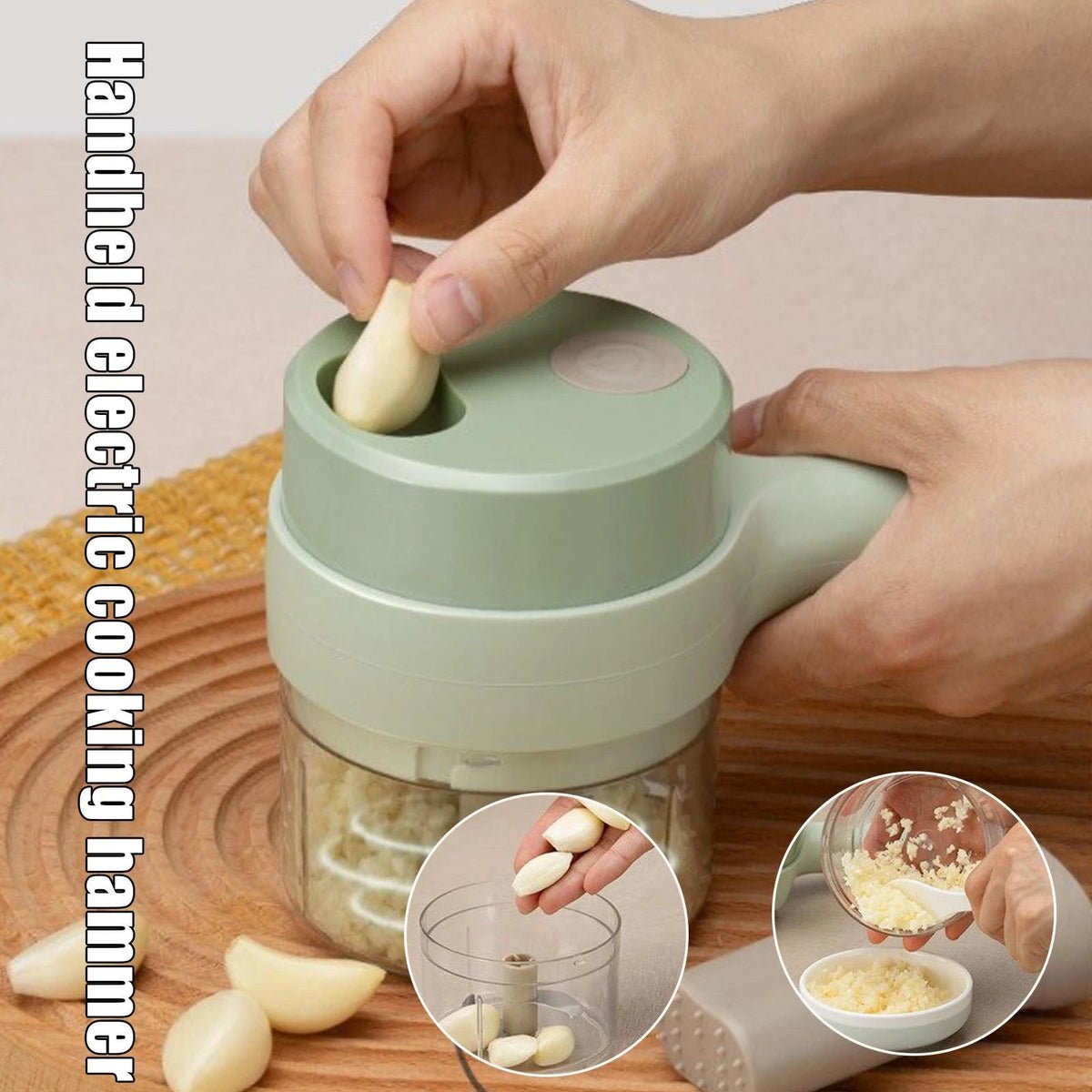 Food Chopper Handheld | Cordless Electric Garlic & Veggie Chopper