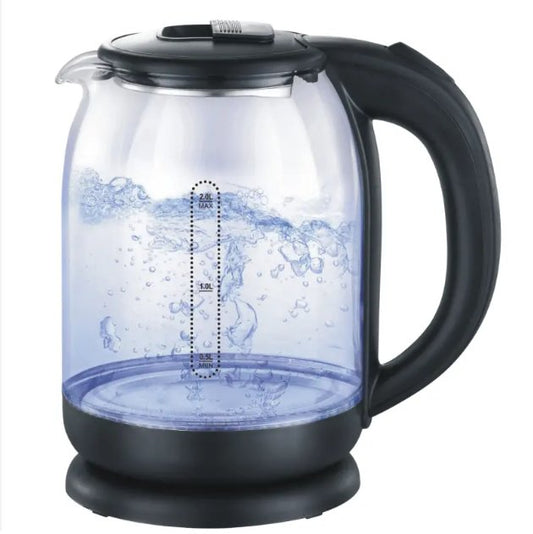 Glass Electric Kettle - 1.7L Fast Boiling Tea Kettle with Blue LED Indicator