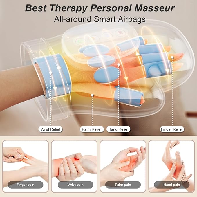 Intelligent Hand Massage Instrument with Airbag Compression and Heat Therapy