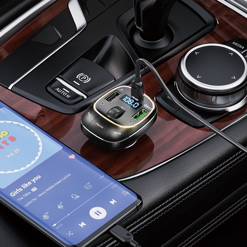 Hoco Car BT FM Transmitter (E76) – Bluetooth & Fast Charging