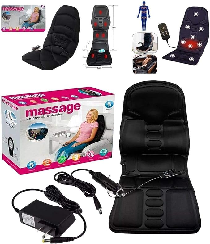 Deluxe Massage Seat Topper with Heat and 5 Massage Nodes
