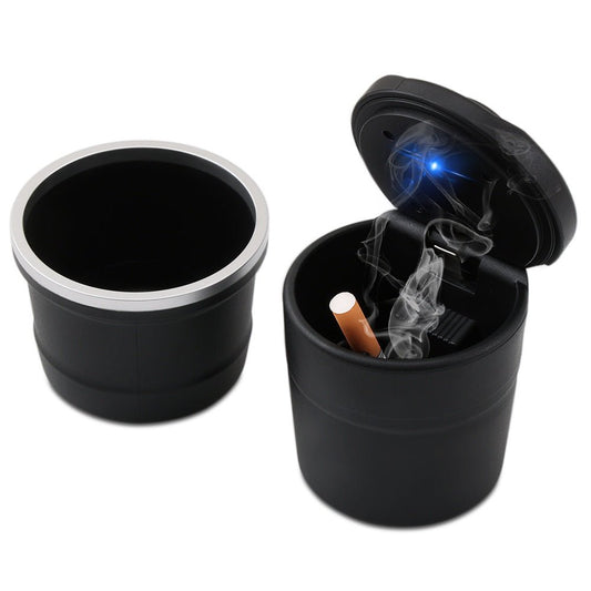 Car Ashtray Portable with Cup Holder and Blue LED Light
