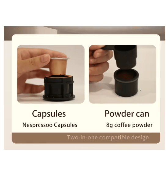 20-Bar Portable Electric Espresso Maker - Self-Heating Coffee Machine for Nespresso & Ground Coffee