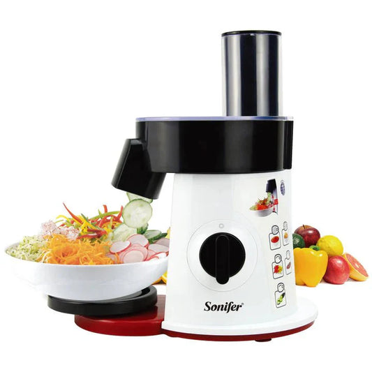 Sonifer 5-in-1 Electric Salad Maker - 200W Automatic Vegetable Slicer, Shredder & Grater