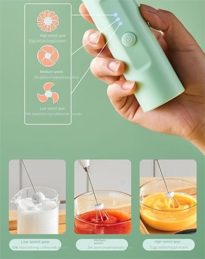 Stainless Steel Milk Frother | Quick & Portable Handheld Frothing Tool