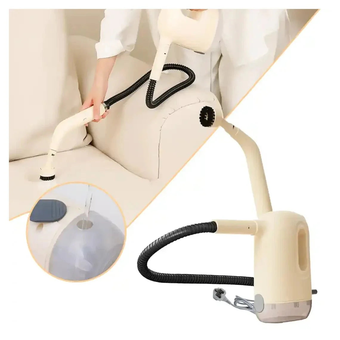 1200W Handheld Steam Cleaner - High Pressure Chemical-Free Sanitizer for Home & Car